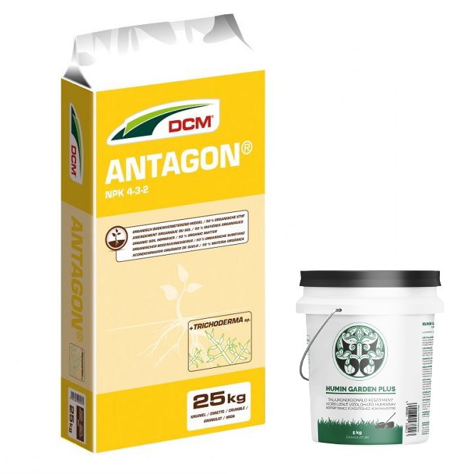 DCM Antagon talajjavító 25 kg és Humin Garden Plus 5 kg csomag – megnézem a webshopban