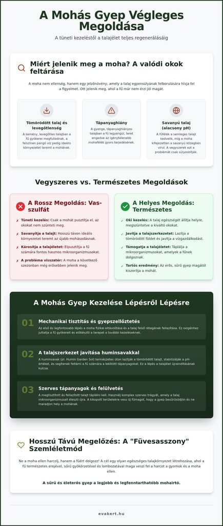 mohás gyep kezelése természetesen