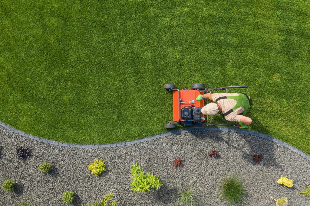 Lawn Aerator Job For Controlling Lawn Thatch and Soil Compaction